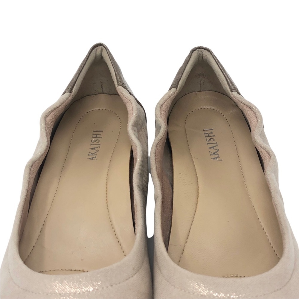 Akaishi Tsuki Cap Toe Flats in Pearl Pink - Picture 5 of 10